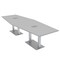 Skutchi Designs 45 in W, 144 in L, 29 in H, Engineered Wood Top, Grey HAR-HEX.IR-46x143-DOU-ELEC-XD01 - alternate 1